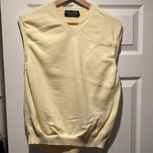 Brooks Brothers light yellow sweater vest